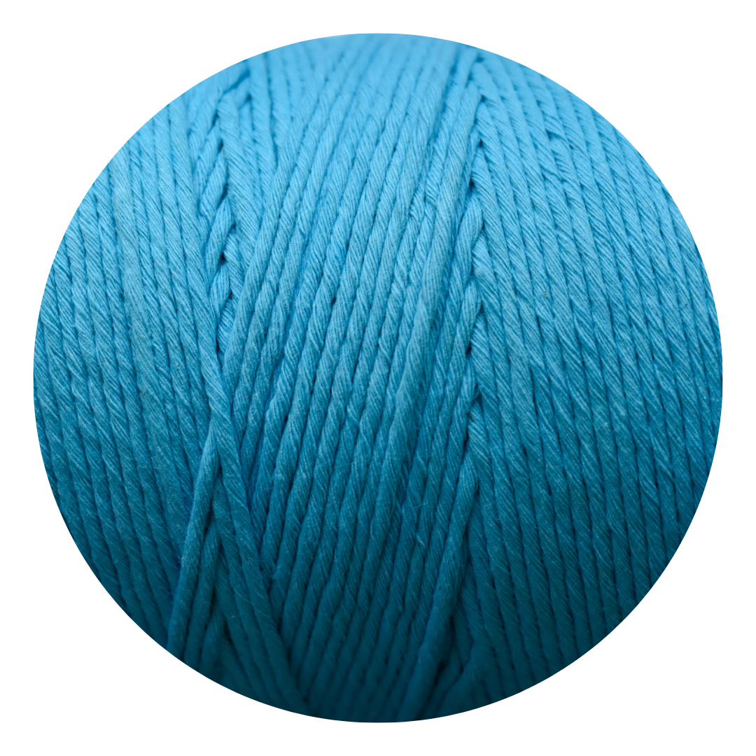 Hilo De Algodón Peinado Azul